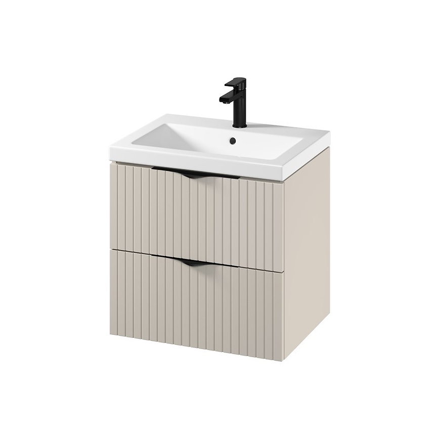Cersanit S801-541 - Mueble de baño suspendido con lavabo TIRSO 60x45 cm beige
