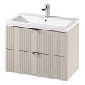 Cersanit S801-543 - Mueble de baño suspendido con lavabo TIRSO 80x45 cm beige