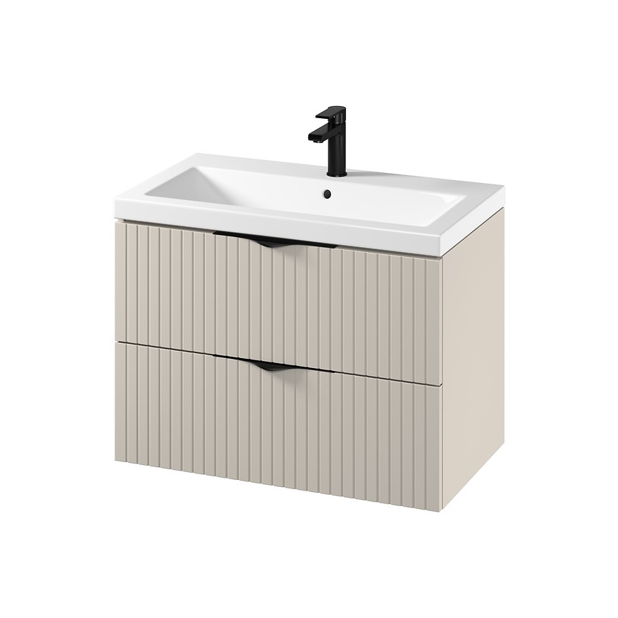 Cersanit S801-543 - Mueble de baño suspendido con lavabo TIRSO 80x45 cm beige