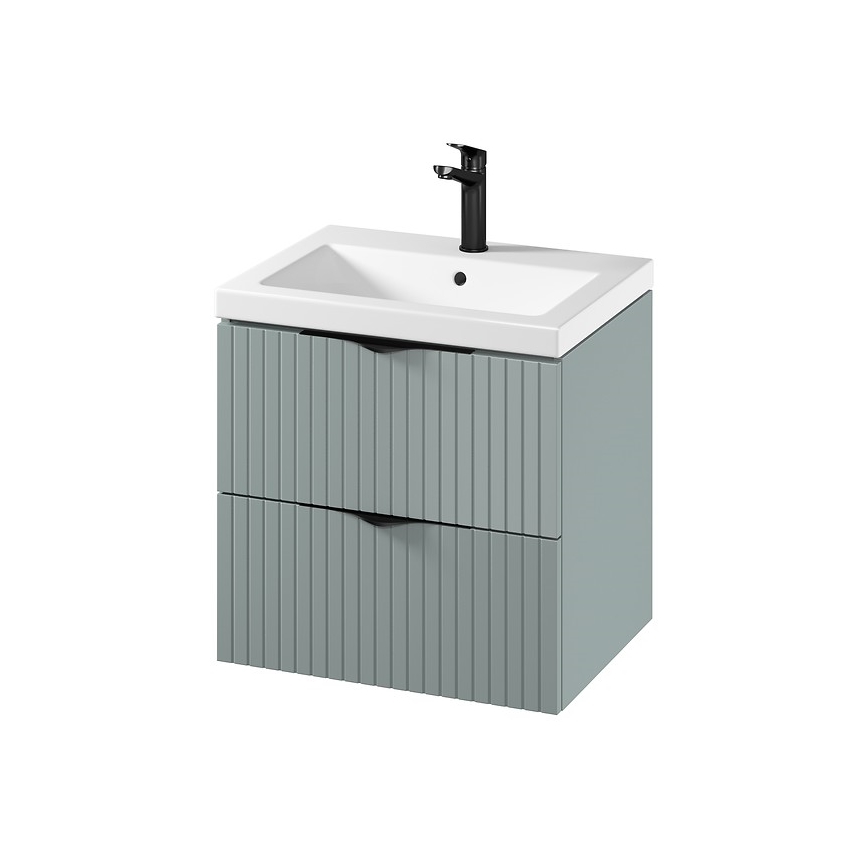Cersanit S801-544 -Mueble de baño suspendido con lavabo TIRSO 60x45 cm verde menta