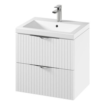 Cersanit S801-545 - Mueble de baño suspendido con lavabo TIRSO 60x45 cm blanco