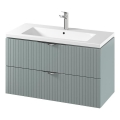 Cersanit S801-546 - Mueble de baño suspendido con lavabo integrado TIRSO 100x45 cm color menta