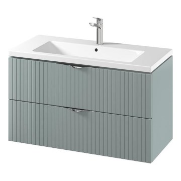 Cersanit S801-546 - Mueble de baño suspendido con lavabo integrado TIRSO 100x45 cm color menta