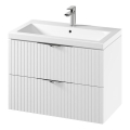Cersanit S801-547 - Mueble de baño suspendido con lavabo TIRSO 80x45 cm blanco
