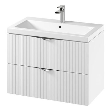 Cersanit S801-547 - Mueble de baño suspendido con lavabo TIRSO 80x45 cm blanco