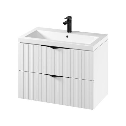 Cersanit S801-547 - Mueble de baño suspendido con lavabo TIRSO 80x45 cm blanco