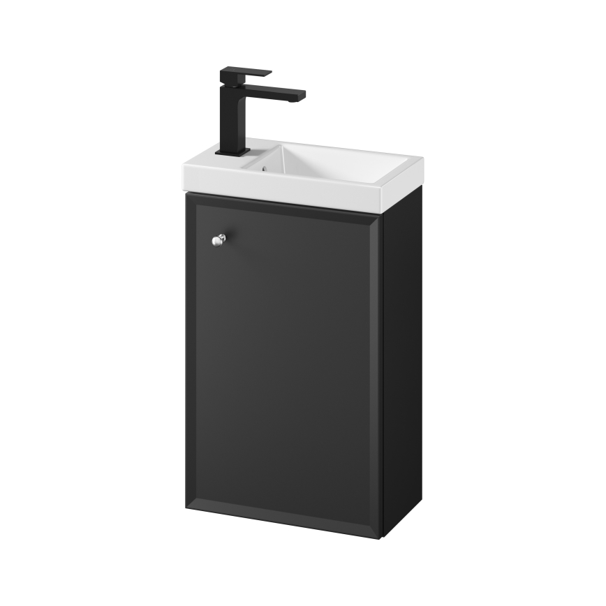 Cersanit S801-569 - Mueble de baño suspendido con lavabo MILLE 40x22 cm negro
