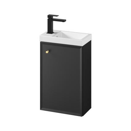 Cersanit S801-569 - Mueble de baño suspendido con lavabo MILLE 40x22 cm negro