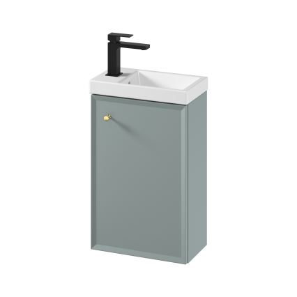 Cersanit S801-570 - Mueble de baño suspendido con lavabo MILLE 40x22 cm color menta