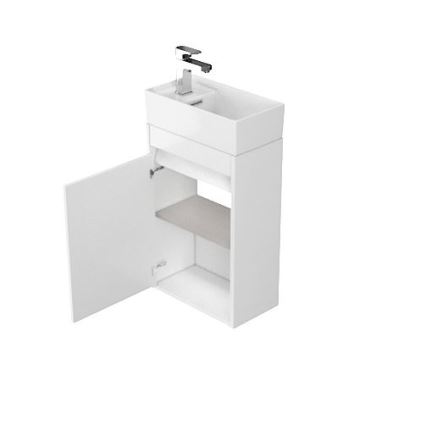 Cersanit S924-001 - Mueble bajo lavabo CREA, 39,2 x 21,5 cm, blanco brillante