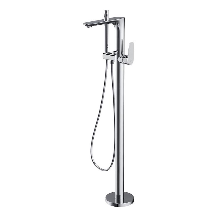 Cersanit S951-306 - Conjunto de bañera independiente con grifo CREA cromo brillante