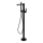 Cersanit S951-308 - Conjunto de bañera independiente con grifo CREA negro