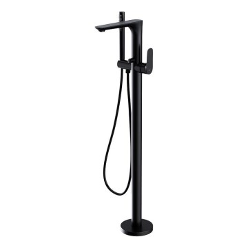 Cersanit S951-308 - Juego de bañera exenta con grifo CREA negro