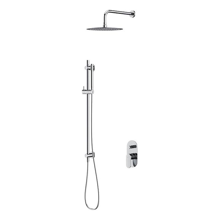 Cersanit S952-008 - Juego de ducha con grifo empotrado CREA cromo brillante