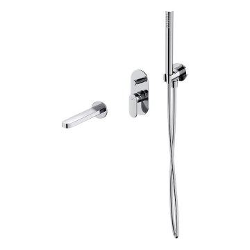 Cersanit S952-035 - Juego de baño con grifo empotrado CREA cromo brillante