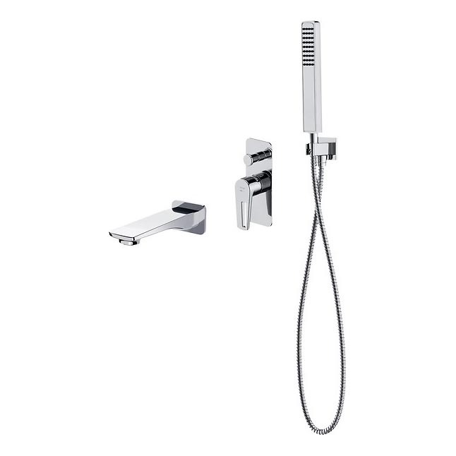 Cersanit S952-037 - Juego de bañera con grifo empotrado MILLE cromo brillante