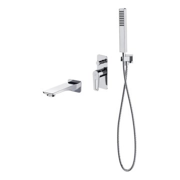 Cersanit S952-037 - Juego de baño con grifo empotrado MILLE cromo brillante
