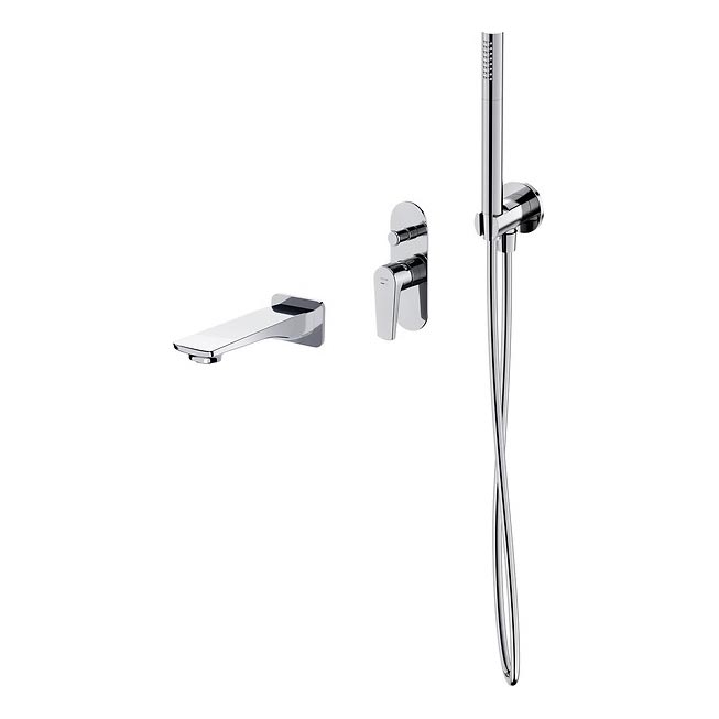 Cersanit S952-040 - Juego de baño con grifo empotrado MODUO cromo brillante