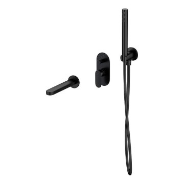 Cersanit S952-042 - Juego de baño con grifo empotrado CREA negro