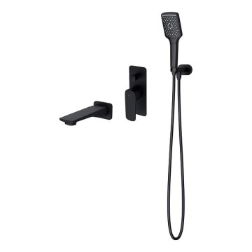 Cersanit S952-044 - Juego de baño con grifo empotrado LARGA negro