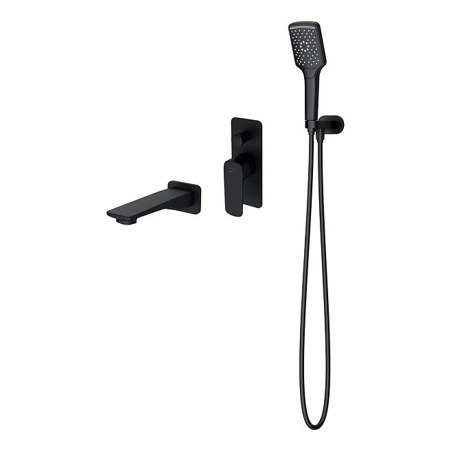 Cersanit S952-044 - Juego de baño con grifo empotrado LARGA negro