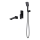 Cersanit S952-044 - Juego de baño con grifo empotrado LARGA negro
