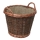 Cesta de mimbre para madera con asas 50x48 cm