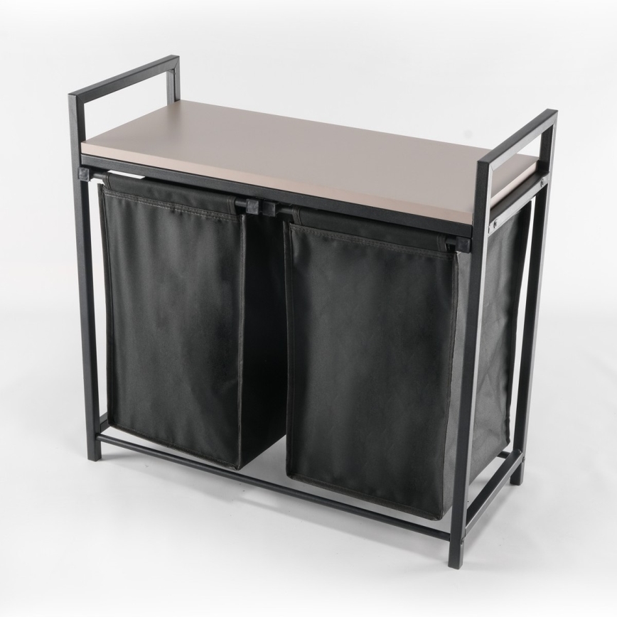 Cesta de ropa 75x70 cm negro