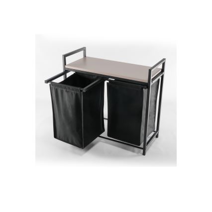 Cesta de ropa 75x70 cm negro