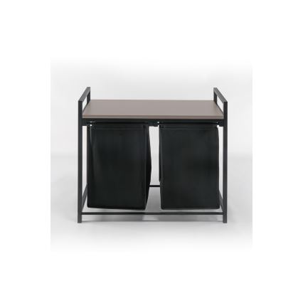 Cesta de ropa 75x70 cm negro