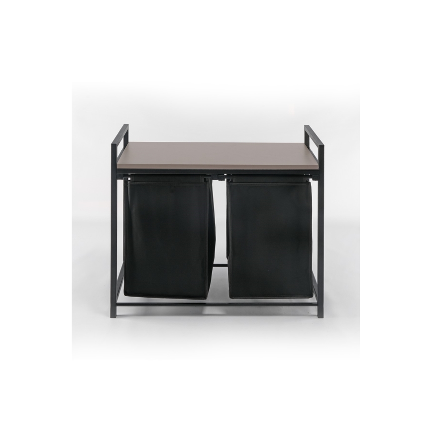 Cesta de ropa 75x70 cm negro