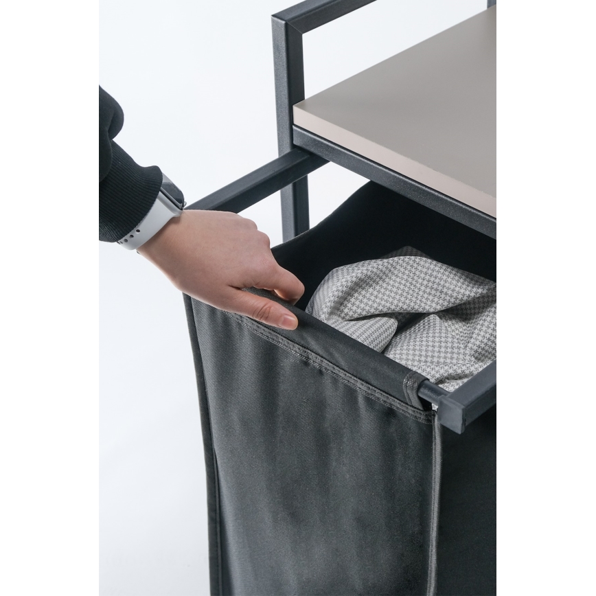 Cesta de ropa 75x70 cm negro