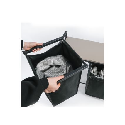 Cesta de ropa 75x70 cm negro