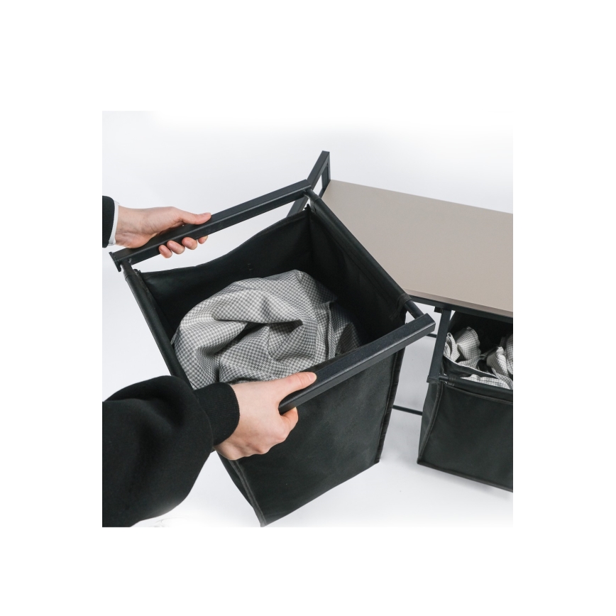Cesta de ropa 75x70 cm negro