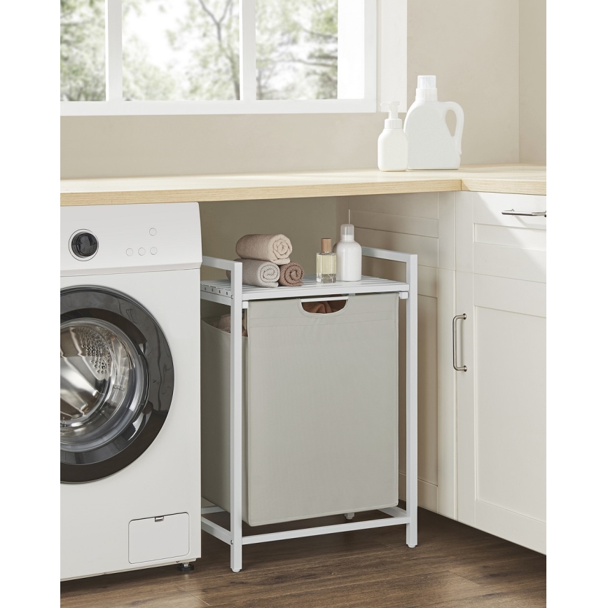 Cesta de ropa REX blanca