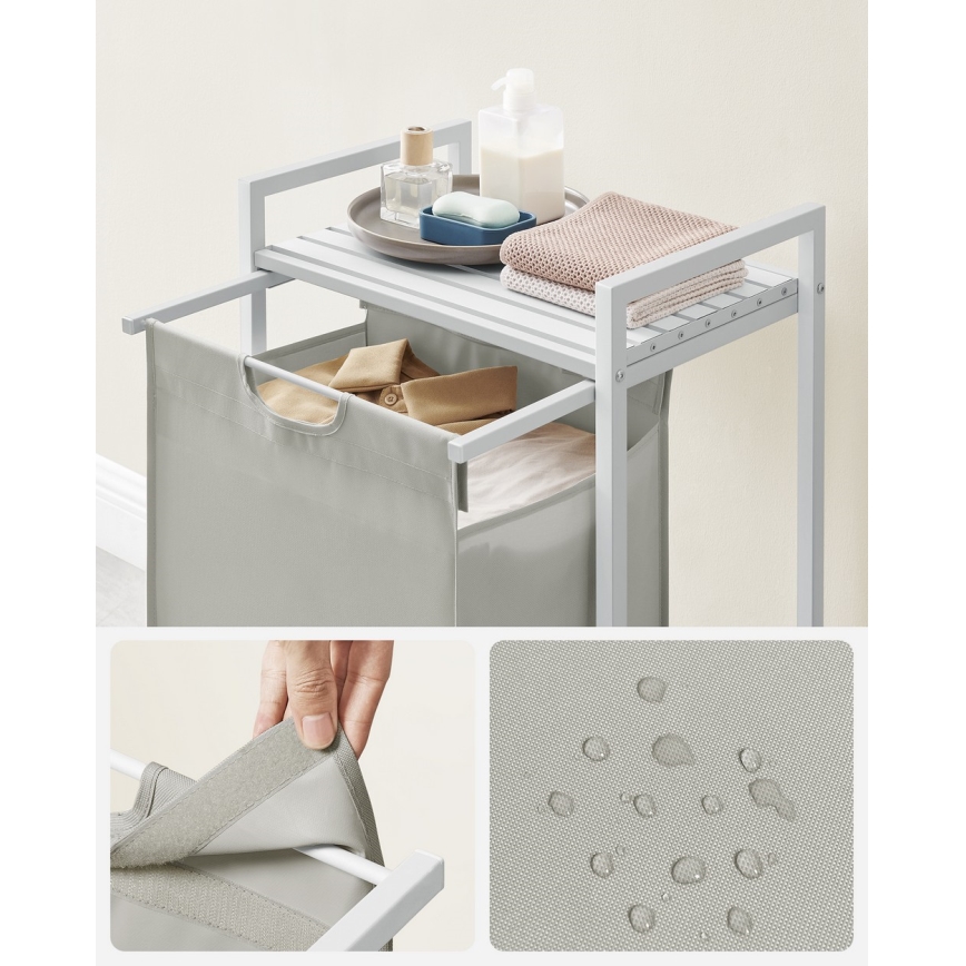 Cesta de ropa REX blanca