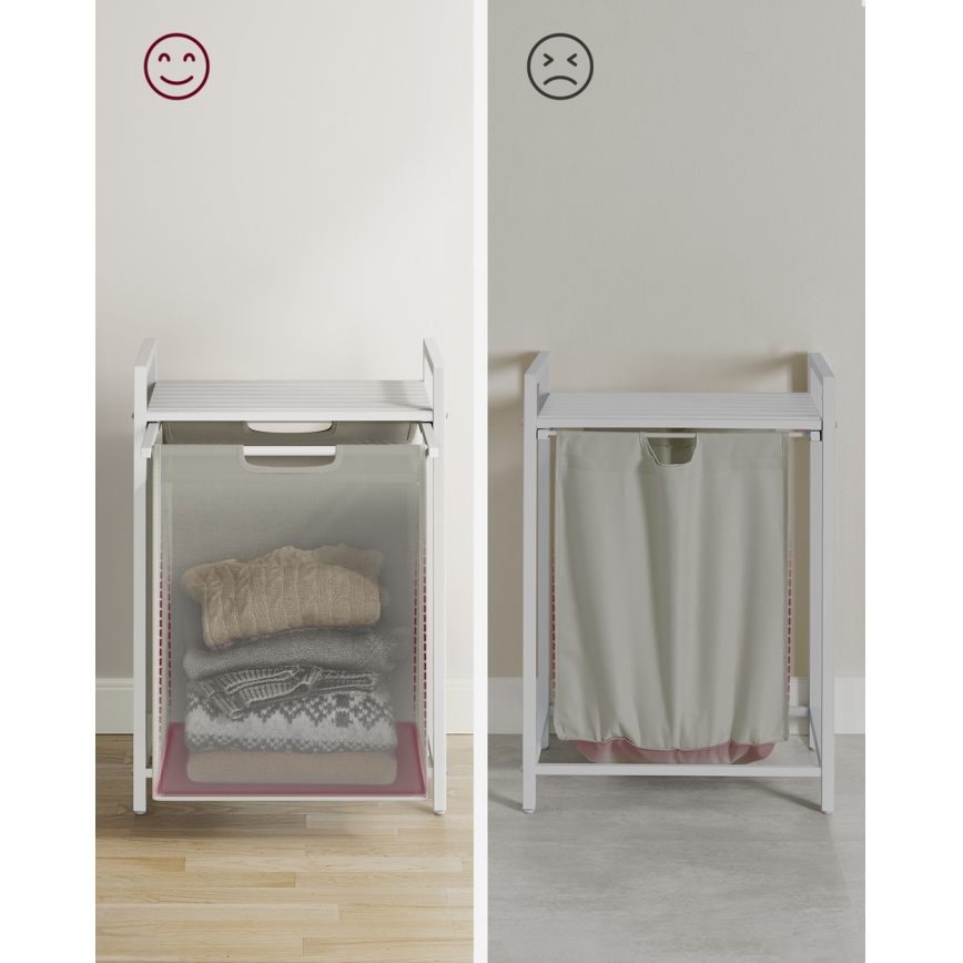 Cesta de ropa REX blanca