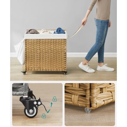 Cesta para la ropa FLYN de ratán