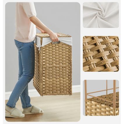 Cesta para la ropa FLYN de ratán