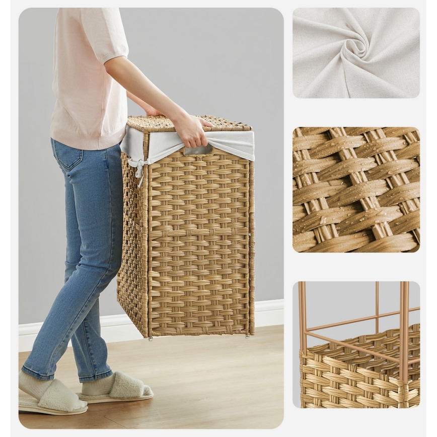 Cesta para la ropa FLYN de ratán