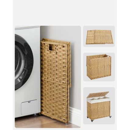 Cesta para la ropa FLYN de ratán