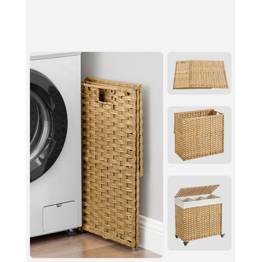 Cesta para la ropa FLYN de ratán