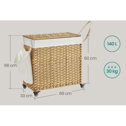 Cesta para la ropa FLYN de ratán