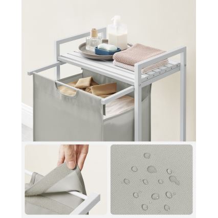 Cesta para la ropa REX blanca