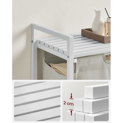 Cesta para la ropa REX blanca