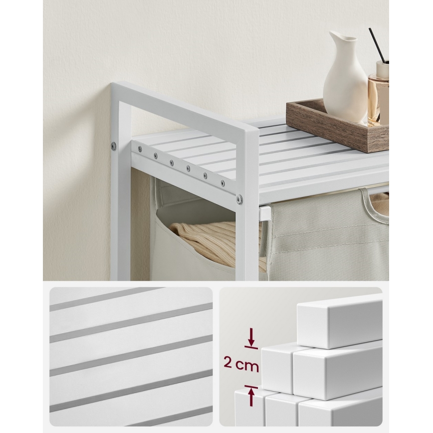 Cesta para la ropa REX blanca