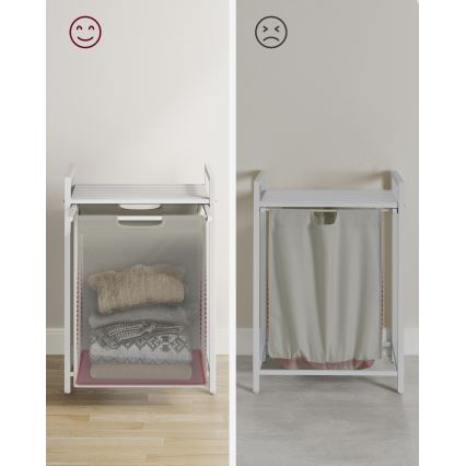 Cesta para la ropa REX blanca