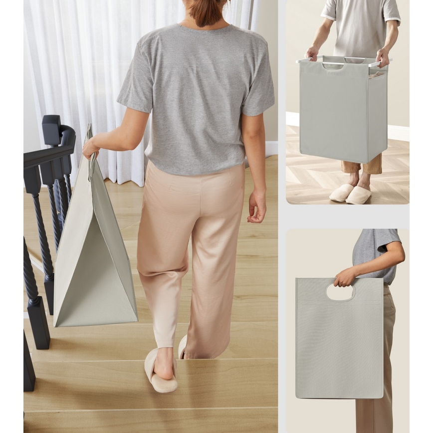 Cesta para la ropa REX blanca