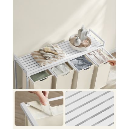 Cesta para ropa REX blanca