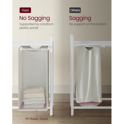 Cesta para ropa REX blanca